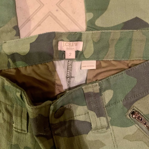 J.Crew stretch military camo combat pants sz 2 - Picture 3 of 3